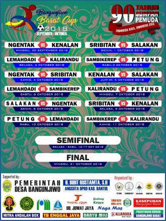 JADWAL PERTANDINGAN BANGUNJIWO BARAT CUP 2018