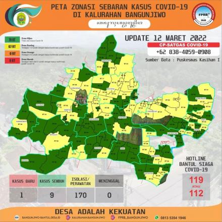 Update Peta Zonasi Sebaran Covid19 12 Maret 2022