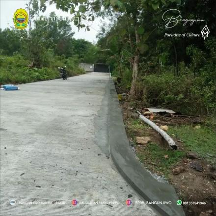 Bangunjiwo bangun akses jalan menuu lokasi pengelolaan sampah memanfaatkan BKK Danais