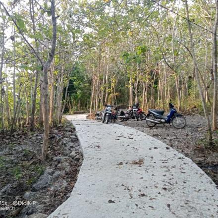Pemanfaatan Dana Desa untuk akses jalan menuju sumber air bersih di Kenalan