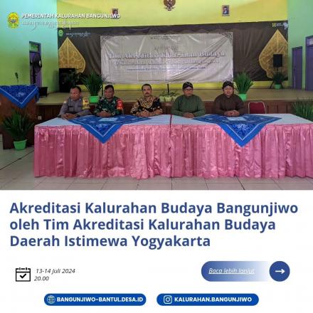 Akreditasi Kalurahan Budaya Bangunjiwo Tahun 2024
