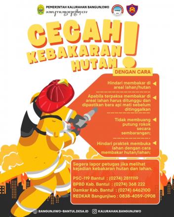Mitigasi Pencegahan Kebakaran lahan/Hutan di Bangunjiwo