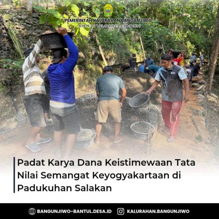 Pelaksanaan Corblok Padat Karya Jogja Istimewa TA 2025 di Banyutumumpang