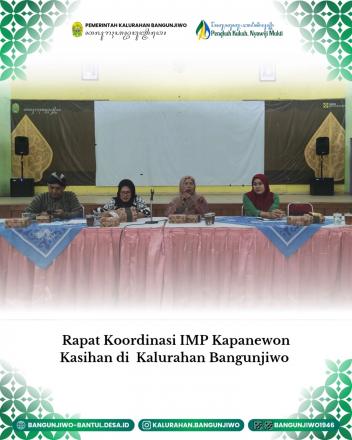 Rakor Kader IMP Kapanewon Kasihan di Kalurahan Bangunjiwo