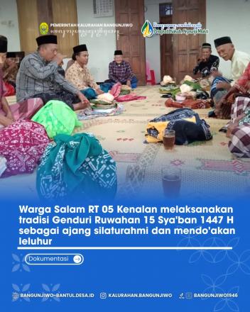 Tradisi Sedekah Ruwahan Warga Salam RT 05 Kenalan