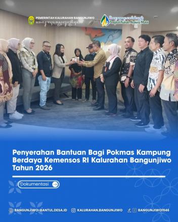 Penyaluran Bantuan Kelompok Masyarakat Kampung Berdaya Kalurahan Bangunjiwo
