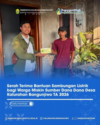Serah Terima Bantuan Sambungan Listrik Bagi Warga Miskin Sumber Dana Dana Desa TA 2026