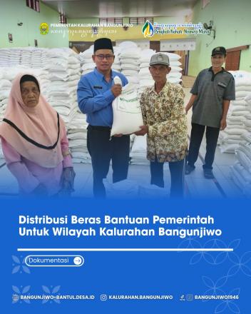 Penyaluran Bantuan Beras Periode Juli, Agustus, September di Kalurahan Bangunjiwo